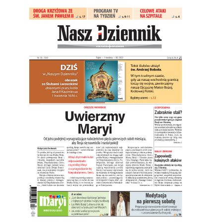 Nasz Dziennik z dnia 01.04.2022 wydanie PDF
