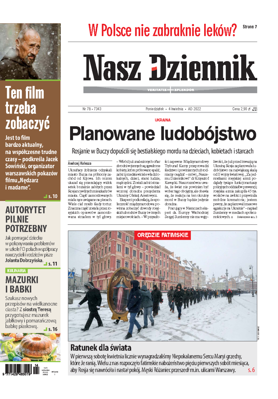 Nasz Dziennik z dnia 04.04.2022 wydanie PDF