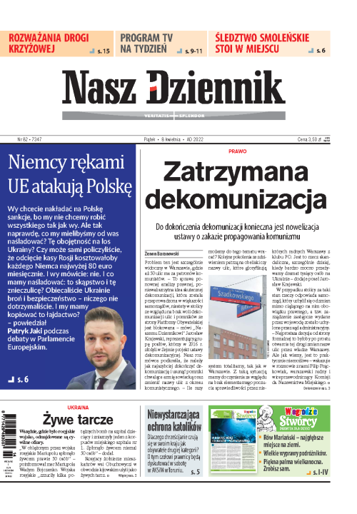Nasz Dziennik z dnia 08.04.2022 wydanie PDF