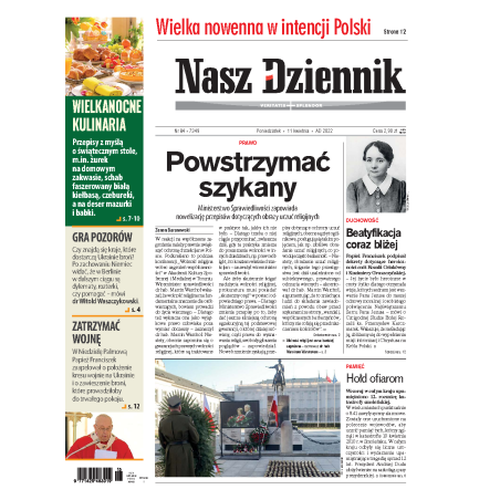 Nasz Dziennik z dnia 11.04.2022 wydanie PDF
