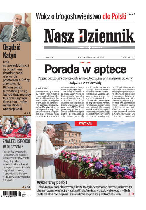 Nasz Dziennik z dnia 19.04.2022 wydanie PDF