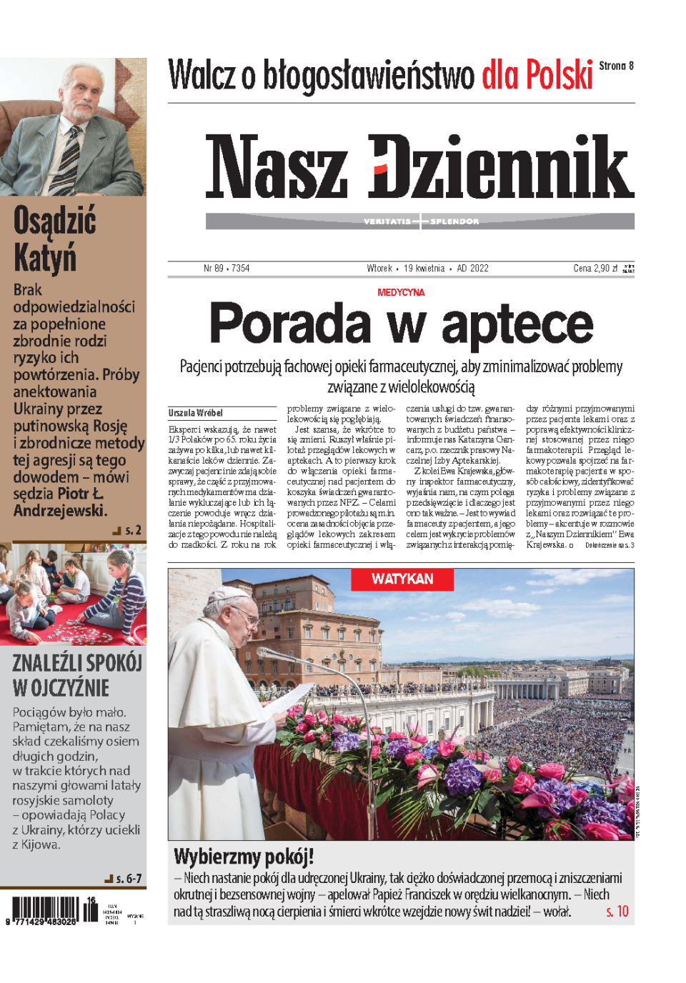Nasz Dziennik z dnia 19.04.2022 wydanie PDF