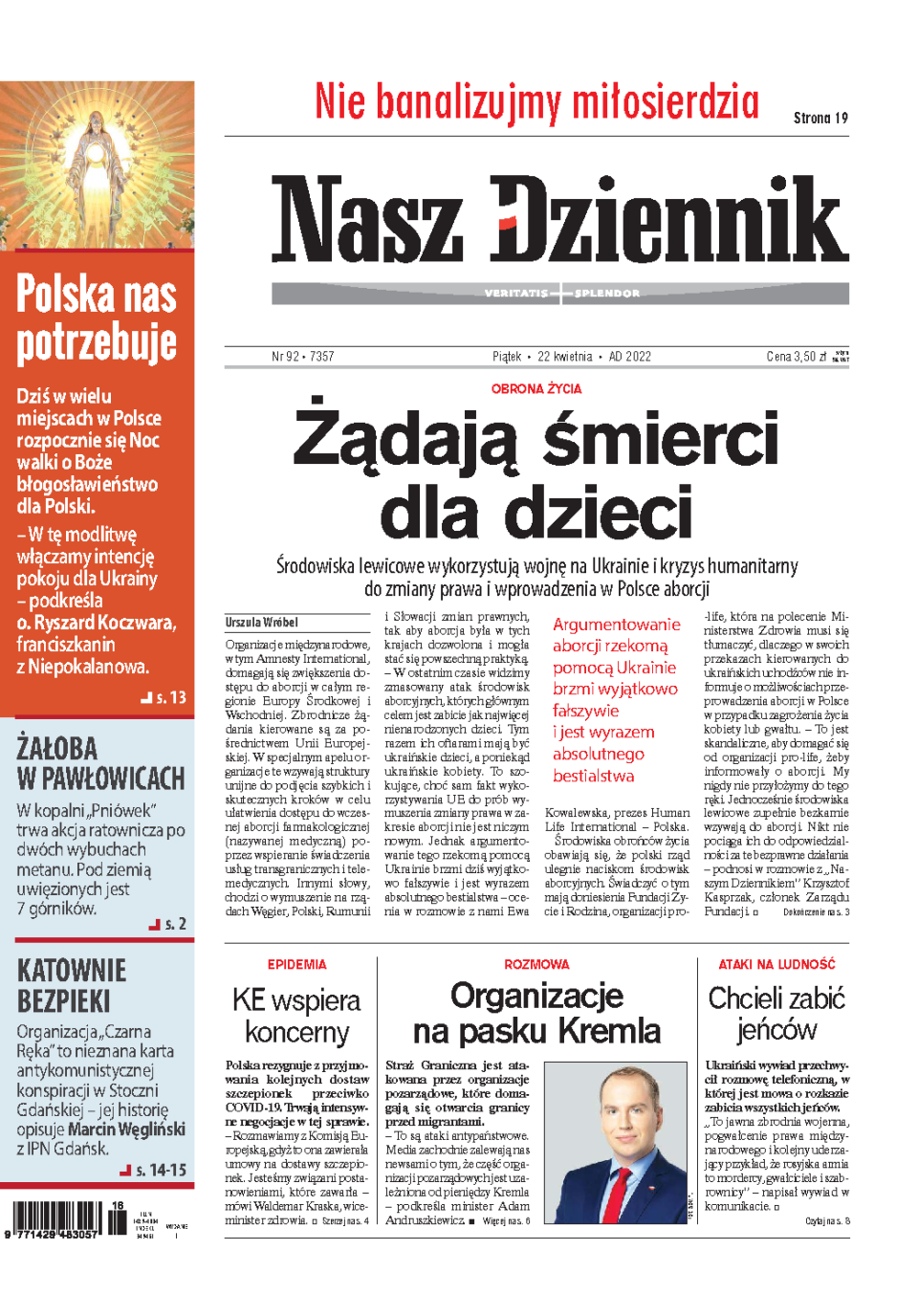 Nasz Dziennik z dnia 22.04.2022 wydanie PDF