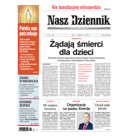 Nasz Dziennik z dnia 22.04.2022 wydanie PDF