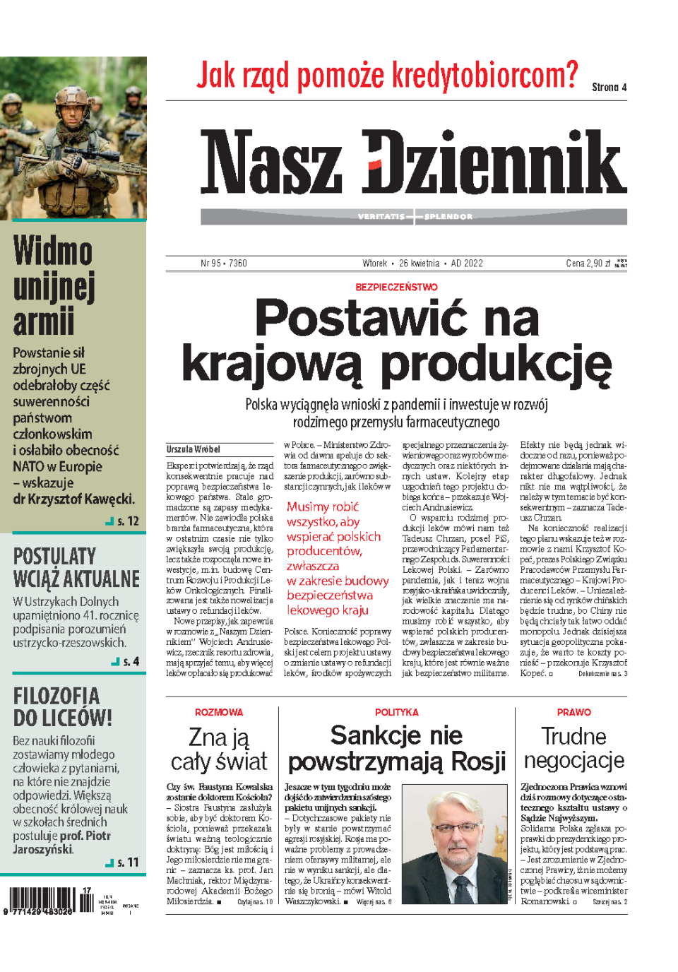 Nasz Dziennik z dnia 26.04.2022 wydanie PDF
