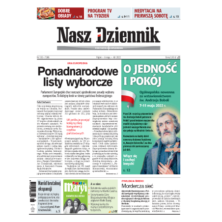 Nasz Dziennik z dnia 06.05.2022 wydanie PDF