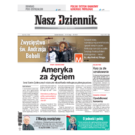 Nasz Dziennik z dnia 14.05.2022 wydanie PDF