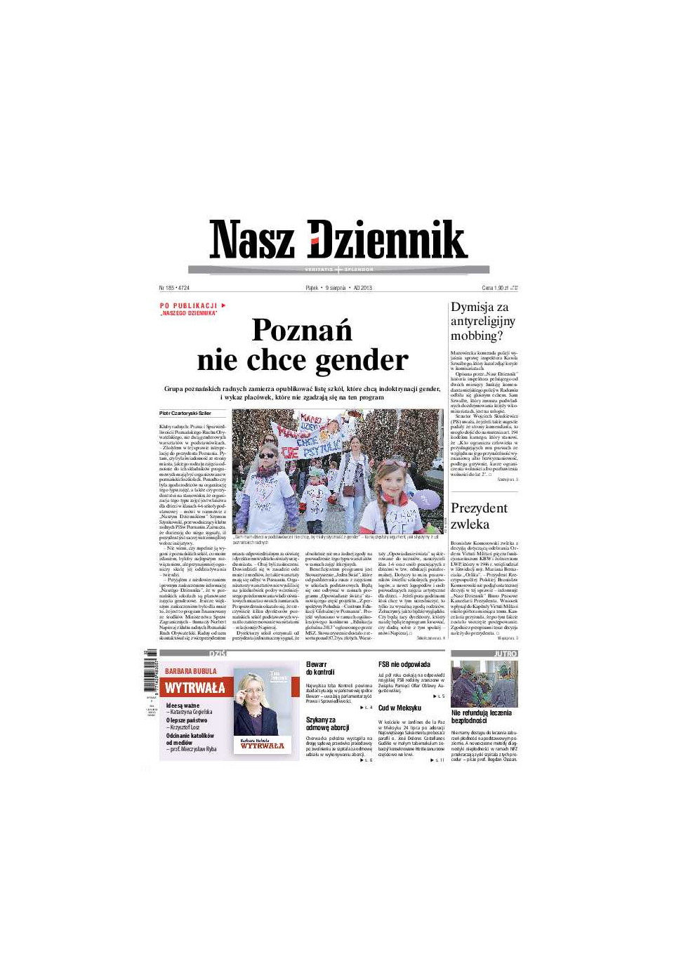 Nasz Dziennik z dnia 09.08.2013 wydanie PDF