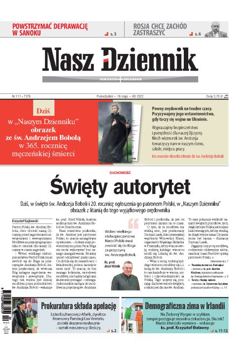 Nasz Dziennik z dnia 16.05.2022 wydanie PDF