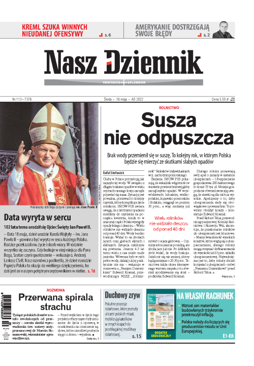 Nasz Dziennik z dnia 18.05.2022 wydanie PDF