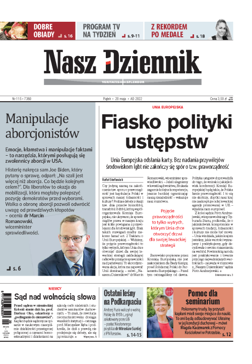 Nasz Dziennik z dnia 20.05.2022 wydanie PDF