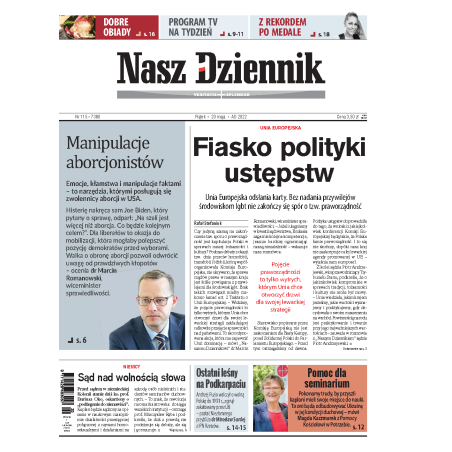 Nasz Dziennik z dnia 20.05.2022 wydanie PDF