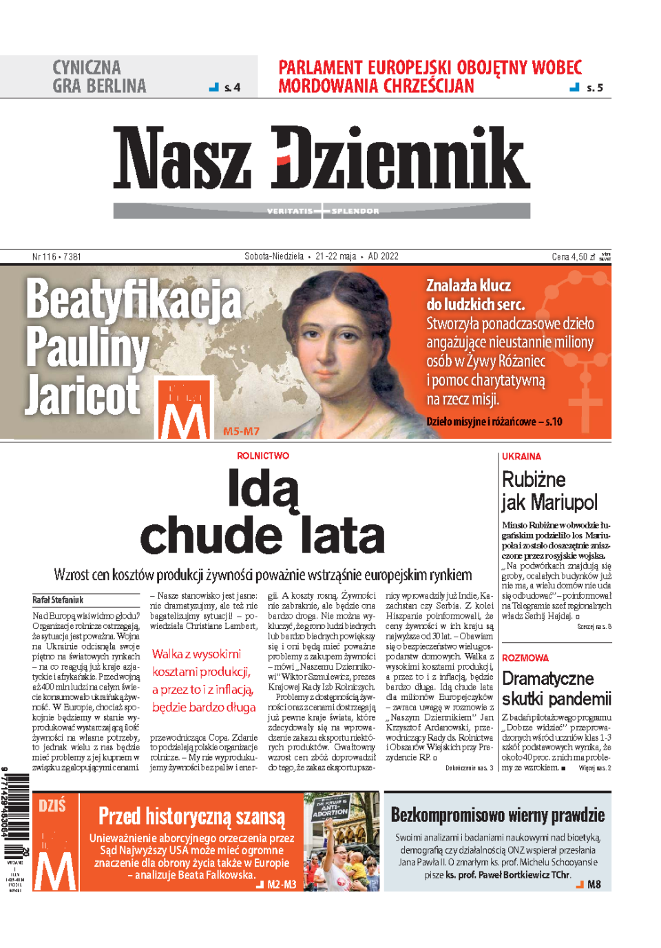 Nasz Dziennik z dnia 21.05.2022 wydanie PDF