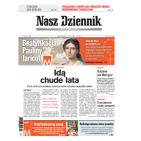 Nasz Dziennik z dnia 21.05.2022 wydanie PDF