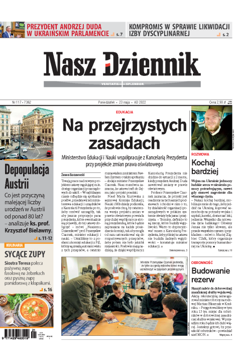 Nasz Dziennik z dnia 23.05.2022 wydanie PDF