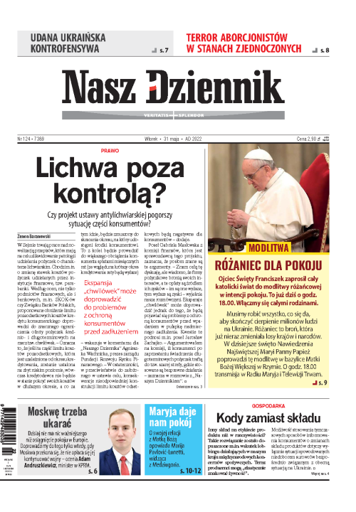 Nasz Dziennik z dnia 31.05.2022 wydanie PDF