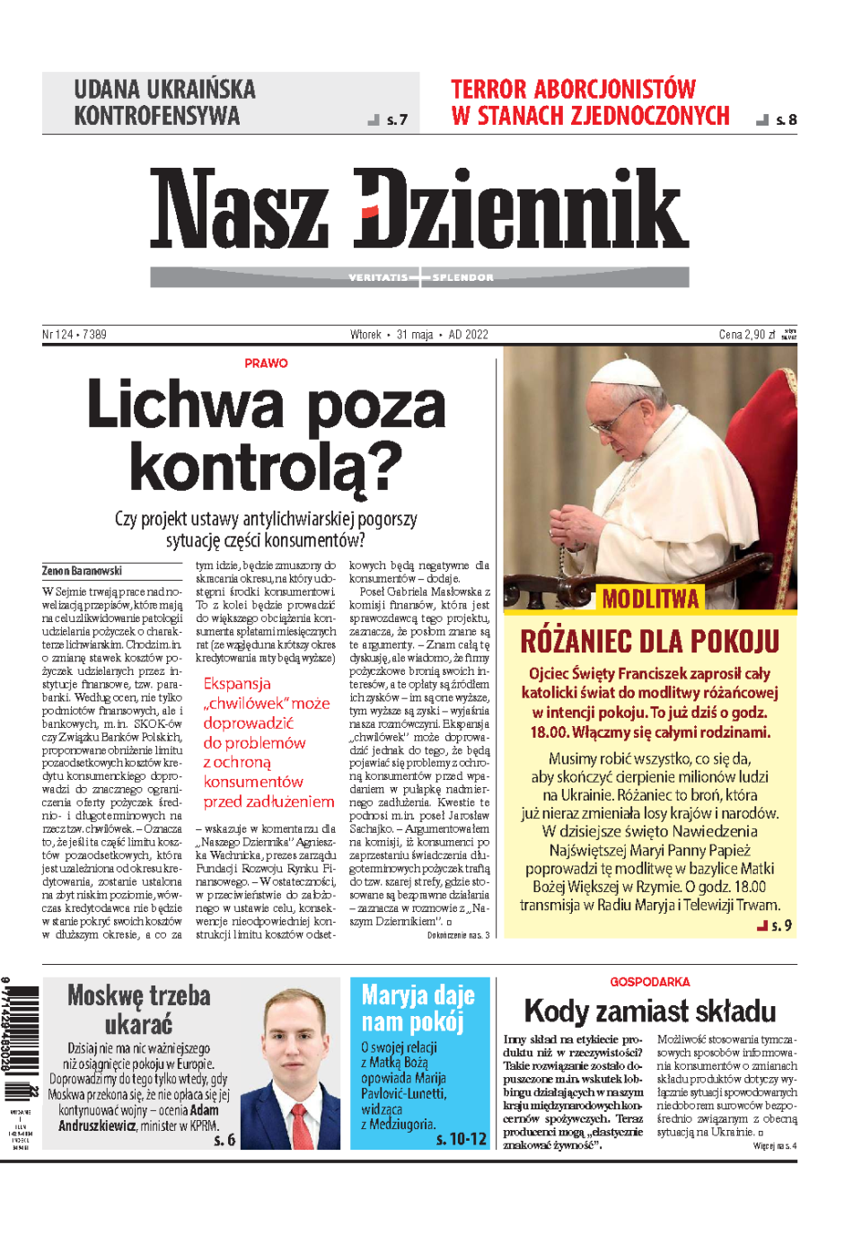 Nasz Dziennik z dnia 31.05.2022 wydanie PDF
