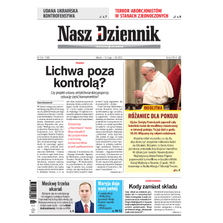 Nasz Dziennik z dnia 31.05.2022 wydanie PDF