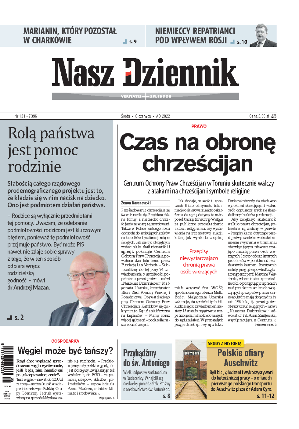 Nasz Dziennik z dnia 08.06.2022 wydanie PDF