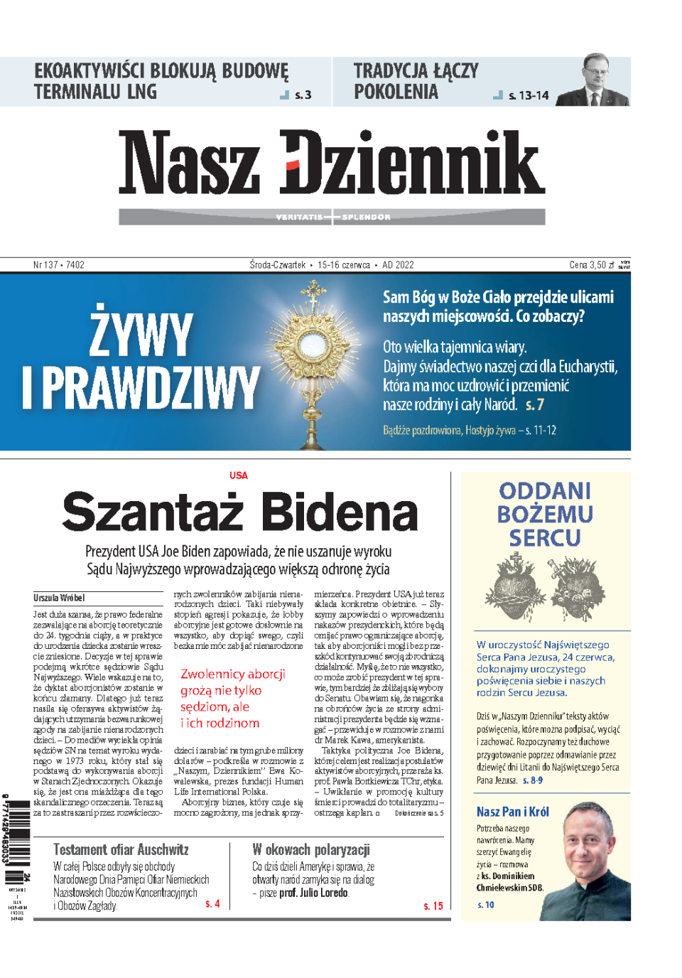 Nasz Dziennik z dnia 15.06.2022 wydanie PDF