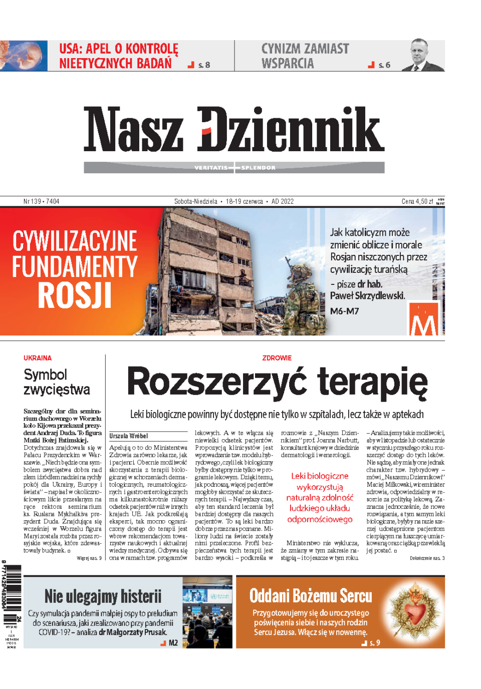 Nasz Dziennik z dnia 18.06.2022 wydanie PDF