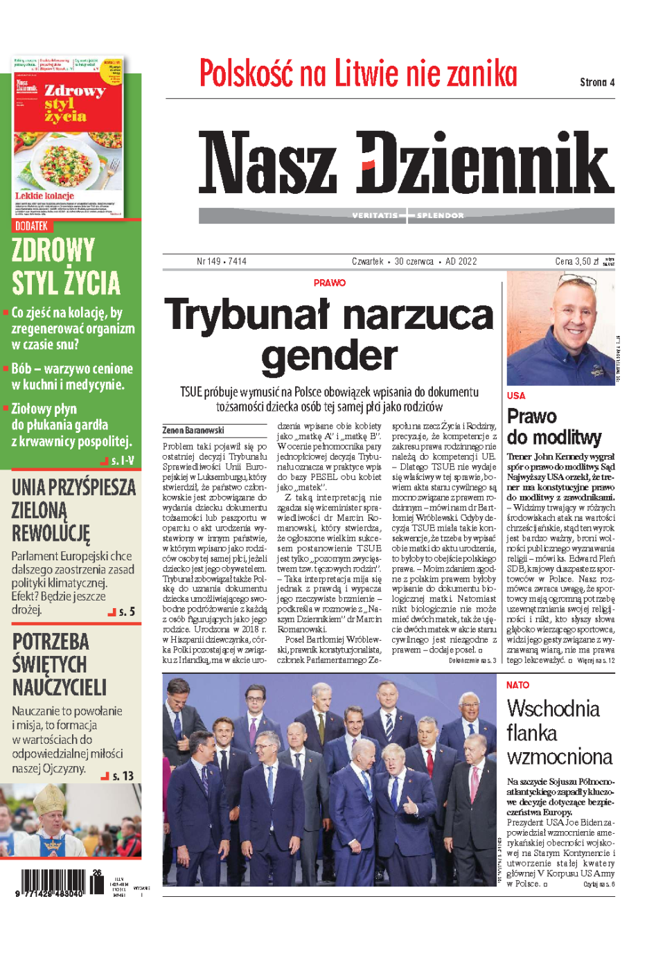 Nasz Dziennik z dnia 30.06.2022 wydanie PDF