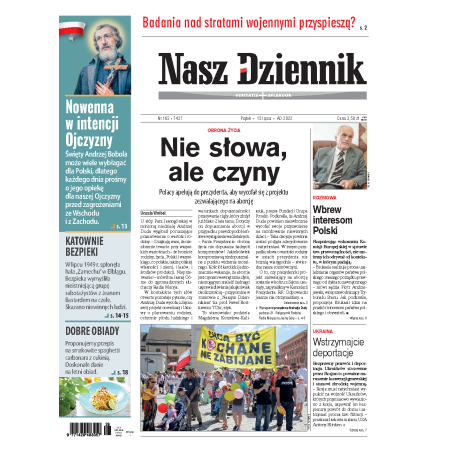 Nasz Dziennik z dnia 15.07.2022 wydanie PDF