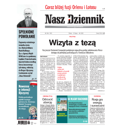 Nasz Dziennik z dnia 20.07.2022 wydanie PDF