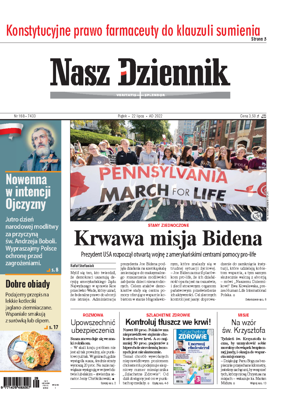 Nasz Dziennik z dnia 22.07.2022 wydanie PDF
