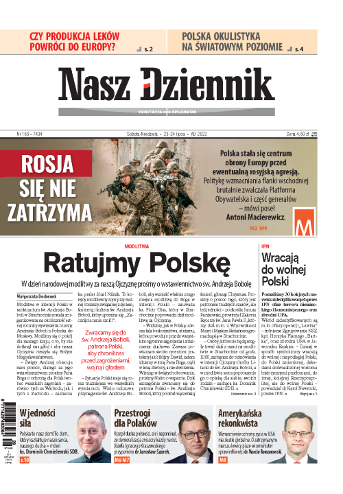 Nasz Dziennik z dnia 23.07.2022 wydanie PDF