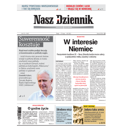 Nasz Dziennik z dnia 27.07.2022 wydanie PDF