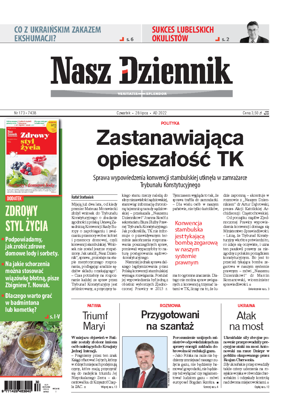Nasz Dziennik z dnia 28.07.2022 wydanie PDF