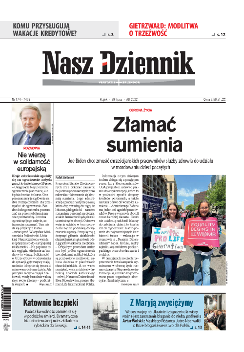 Nasz Dziennik z dnia 29.07.2022 wydanie PDF