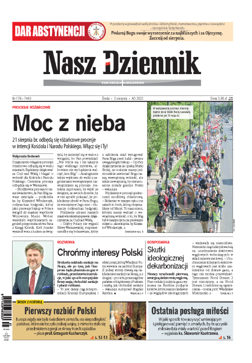 Nasz Dziennik z dnia 03.08.2022 wydanie PDF