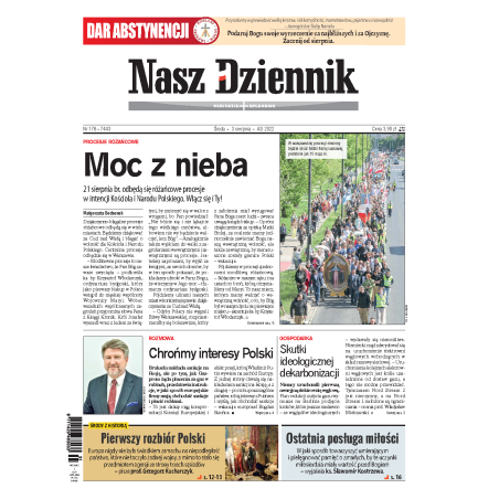 Nasz Dziennik z dnia 03.08.2022 wydanie PDF