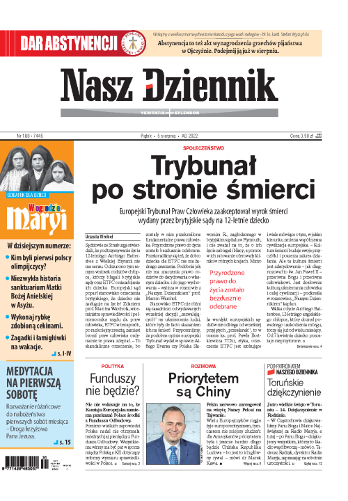 Nasz Dziennik z dnia 05.08.2022 wydanie PDF