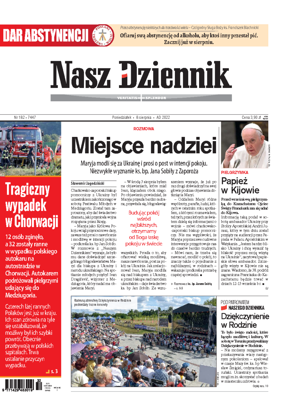 Nasz Dziennik z dnia 08.08.2022 wydanie PDF