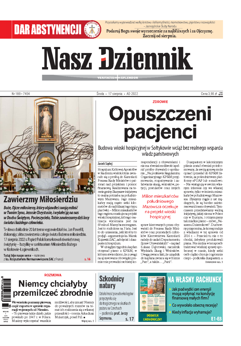 Nasz Dziennik z dnia 17.08.2022 wydanie PDF