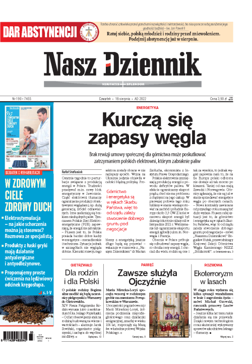 Nasz Dziennik z dnia 18.08.2022 wydanie PDF