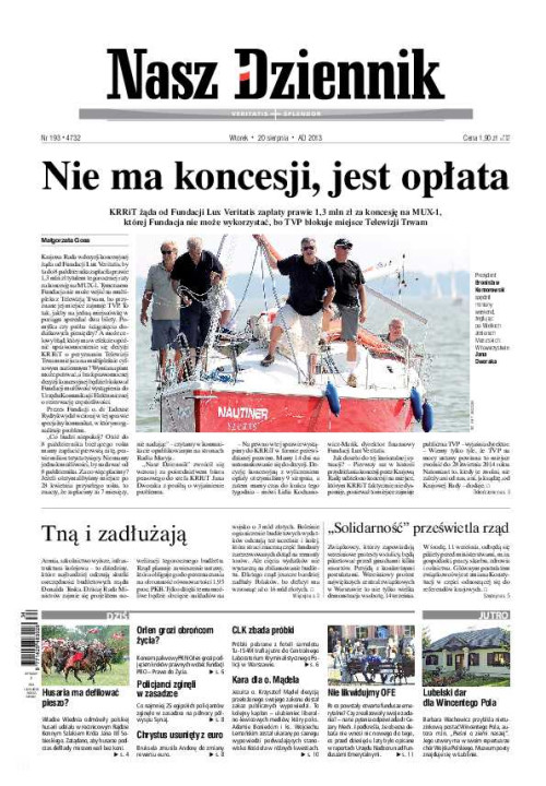 Nasz Dziennik z dnia 20.08.2013 wydanie PDF