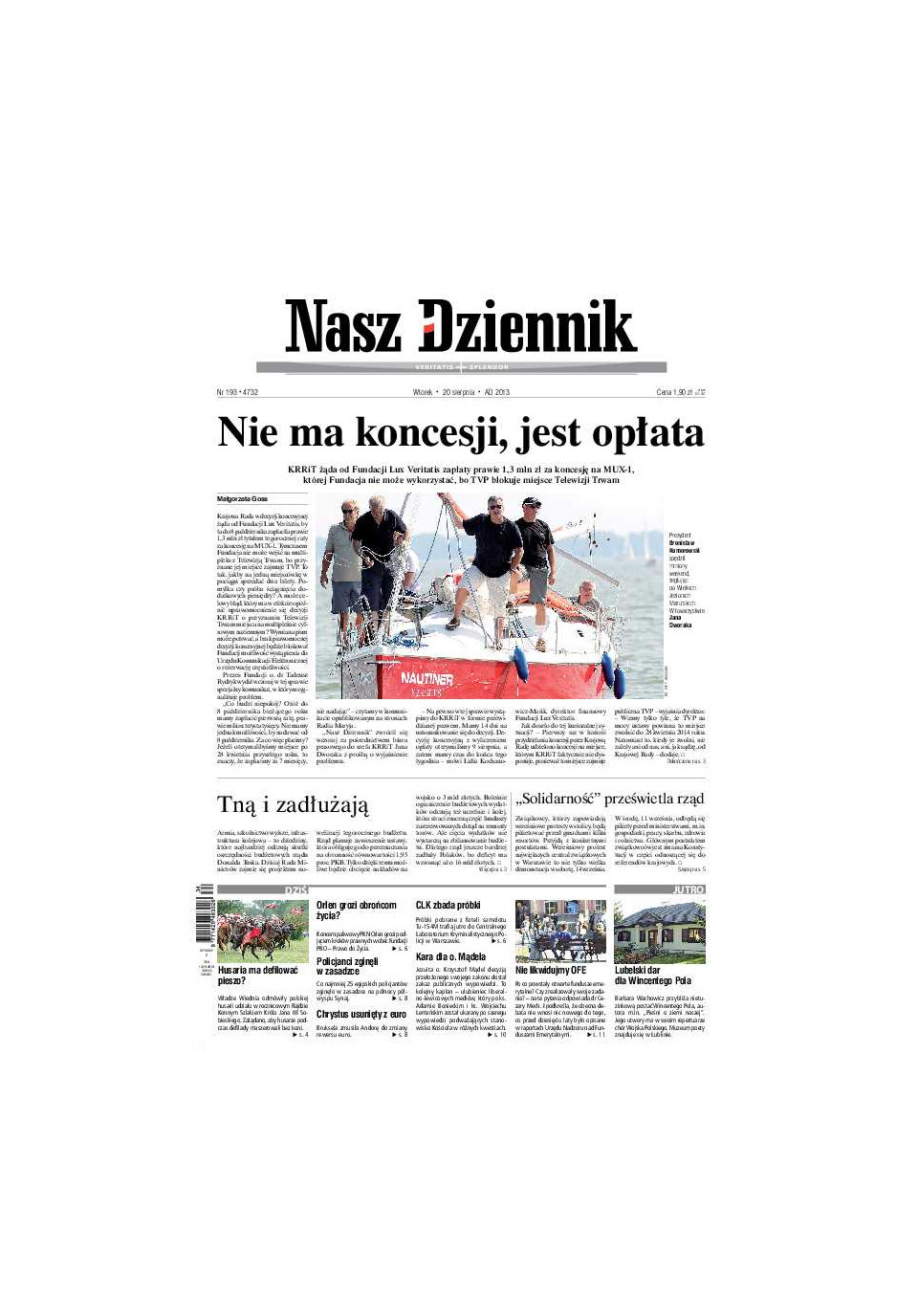 Nasz Dziennik z dnia 20.08.2013 wydanie PDF