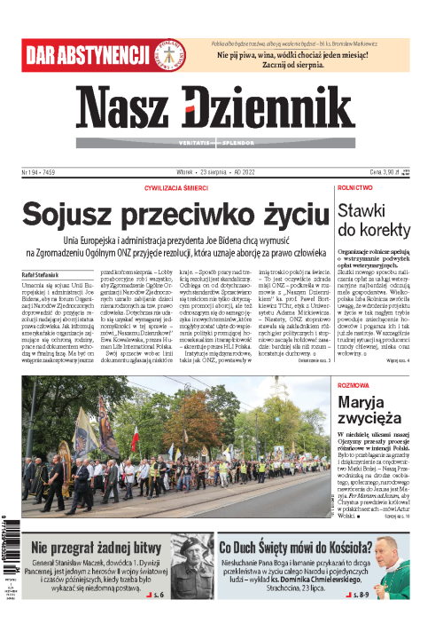 Nasz Dziennik z dnia 23.08.2022 wydanie PDF