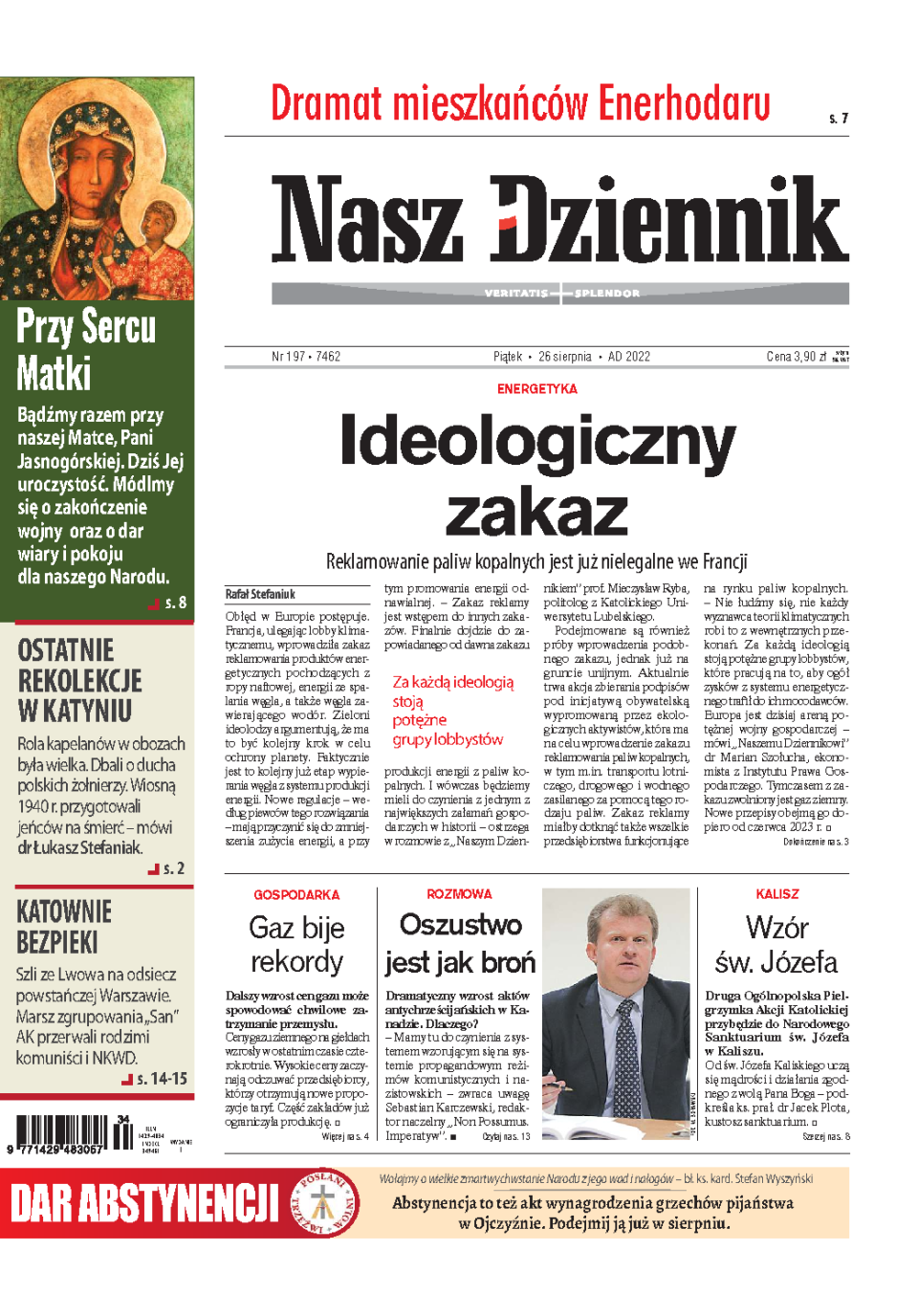 Nasz Dziennik z dnia 26.08.2022 wydanie PDF
