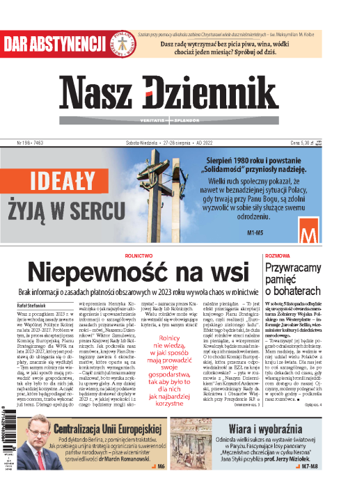 Nasz Dziennik z dnia 27.08.2022 wydanie PDF
