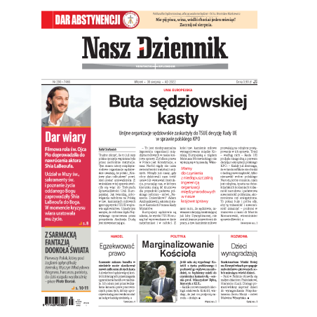 Nasz Dziennik z dnia 30.08.2022 wydanie PDF