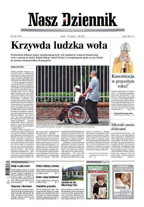 Nasz Dziennik z dnia 21.08.2013 wydanie PDF