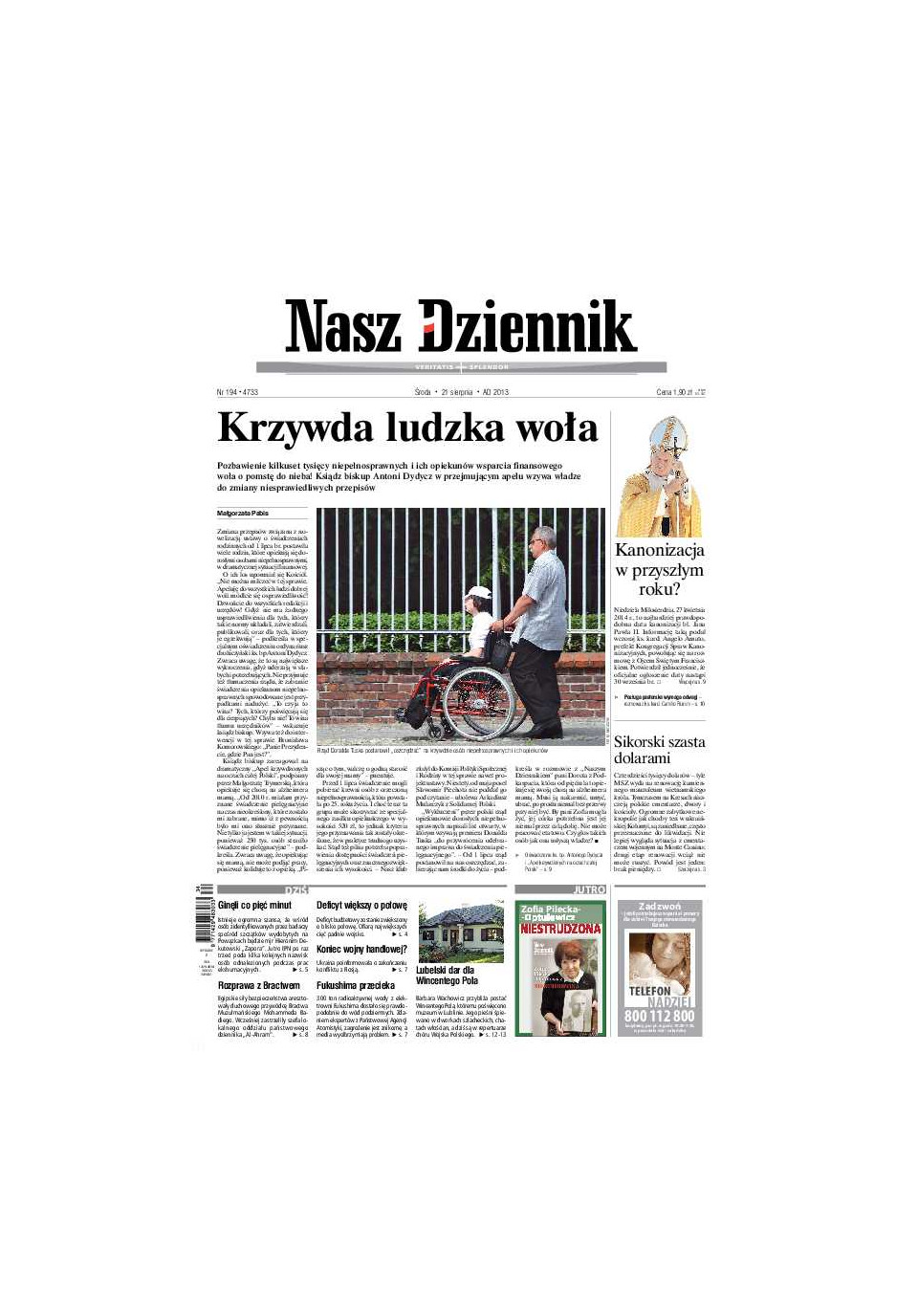 Nasz Dziennik z dnia 21.08.2013 wydanie PDF