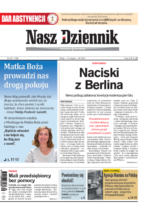 Nasz Dziennik z dnia 31.08.2022 wydanie PDF