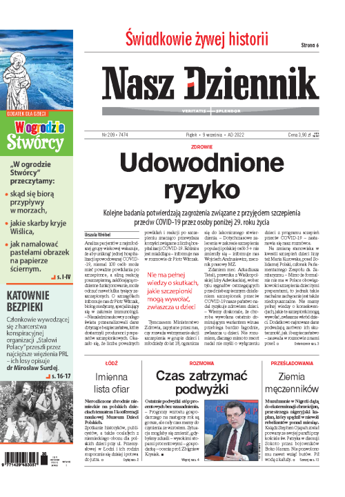Nasz Dziennik z dnia 09.09.2022 wydanie PDF