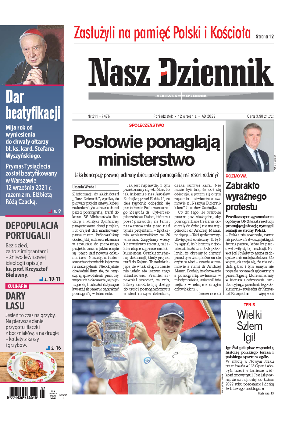 Nasz Dziennik z dnia 12.09.2022 wydanie PDF